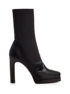Rick Owens Wedge Heel Ankle Boot - Black
