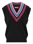 Dries Van Noten V-Neck Wool Top - Black