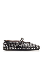 Alaïa Rhinestone Fishnet Ballerina - White
