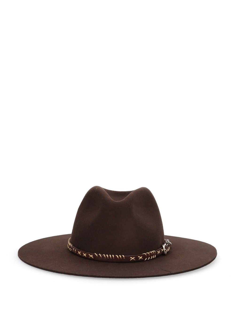 Golden Goose Fedora Hat With Leather Strap - Brown