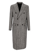 Dolce & Gabbana Double-Breasted Herringbone Coat - Multi