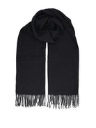 Emporio Armani Fringed Stole - Black