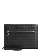 Bottega Veneta Small Woven Document Holder - Black