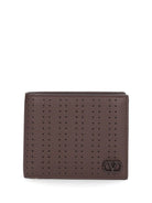 Valentino Garavani "Vlogo" Perforated Wallet - Brown