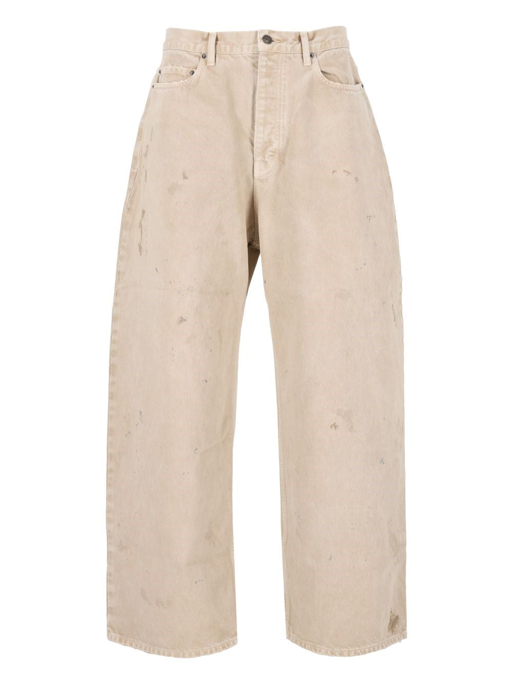 Balenciaga Relaxed Curved Jeans - Beige