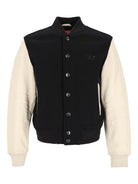 Diesel Wool And Leather Blend Bomber Jacket - Multi