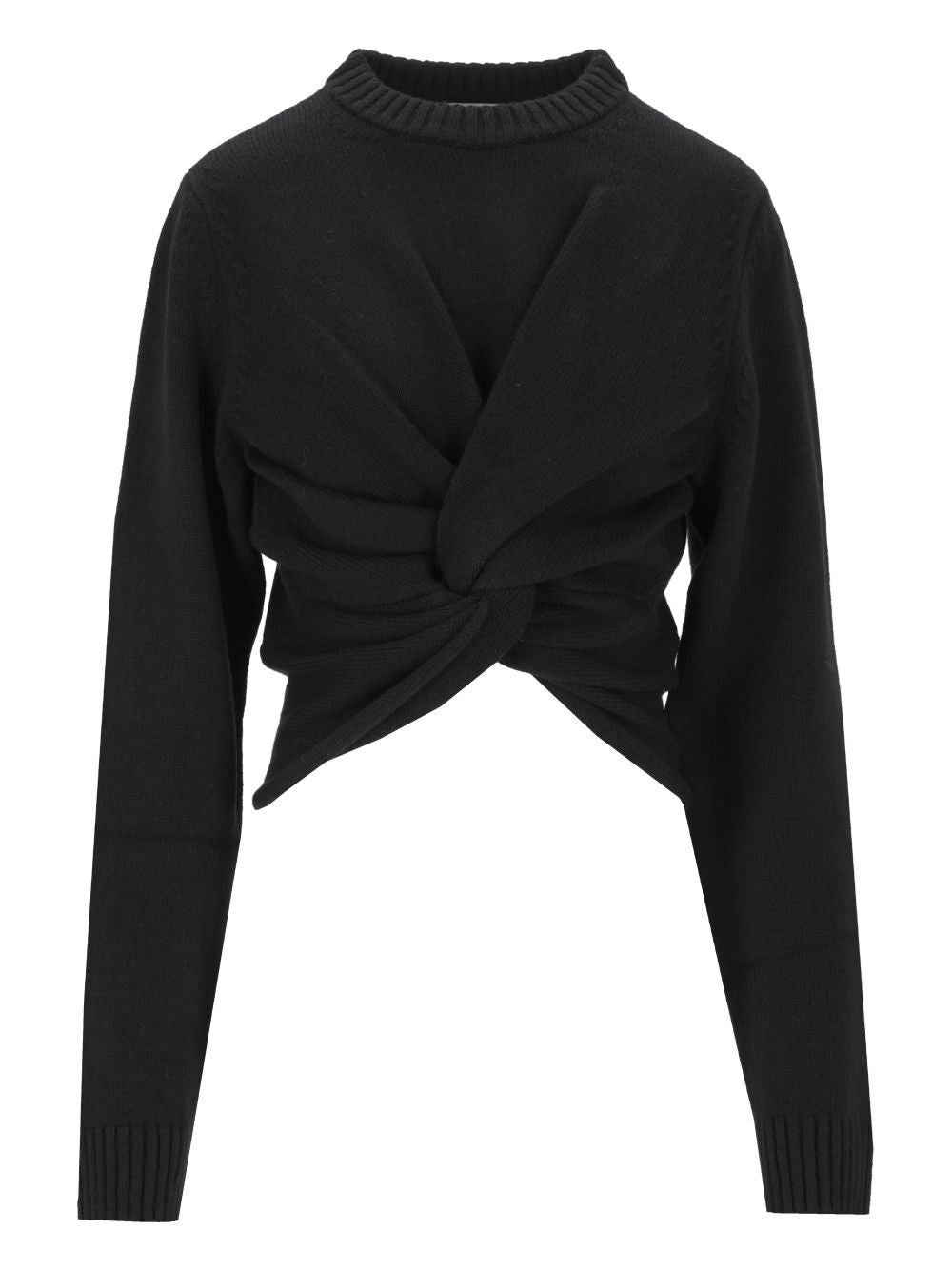Balenciaga Knotted Waist Sweater - Black