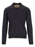 Valentino Garavani Signature Vlogo Knitted Polo - Grey