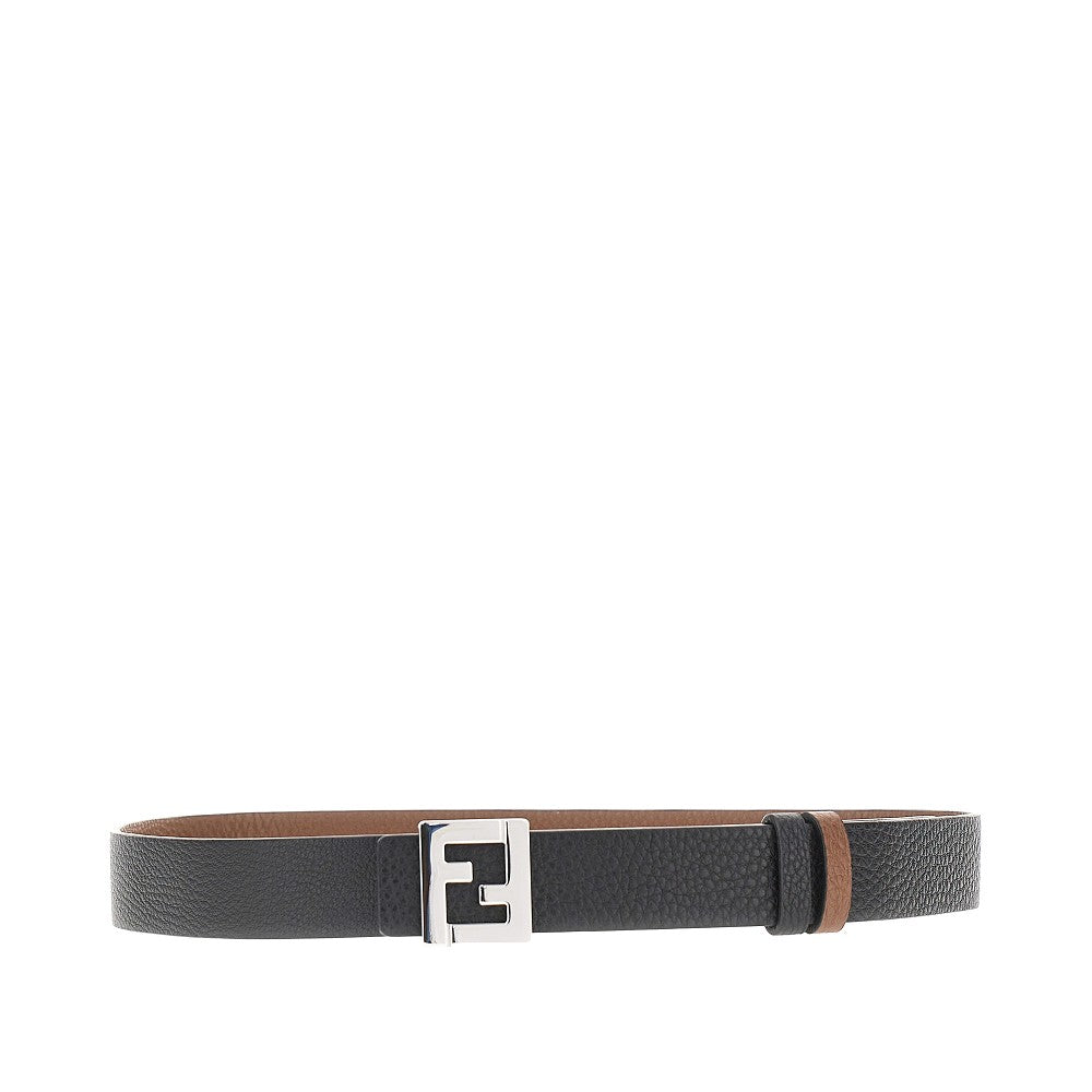 Fendi 'FF' leather reversible belt