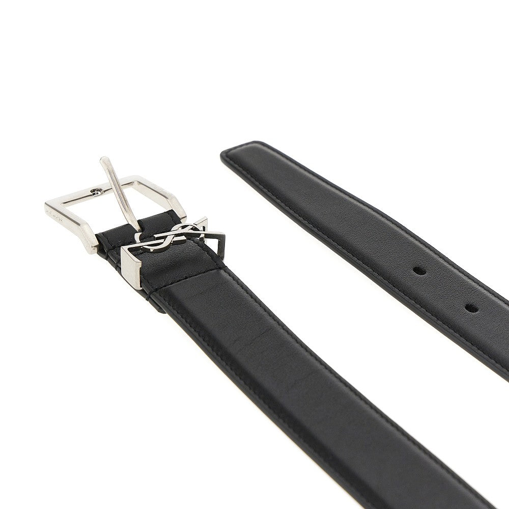 Saint Laurent Leather belt with Cassandre logo