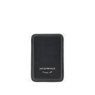 Emporio Armani Grained leather magnetic card holder