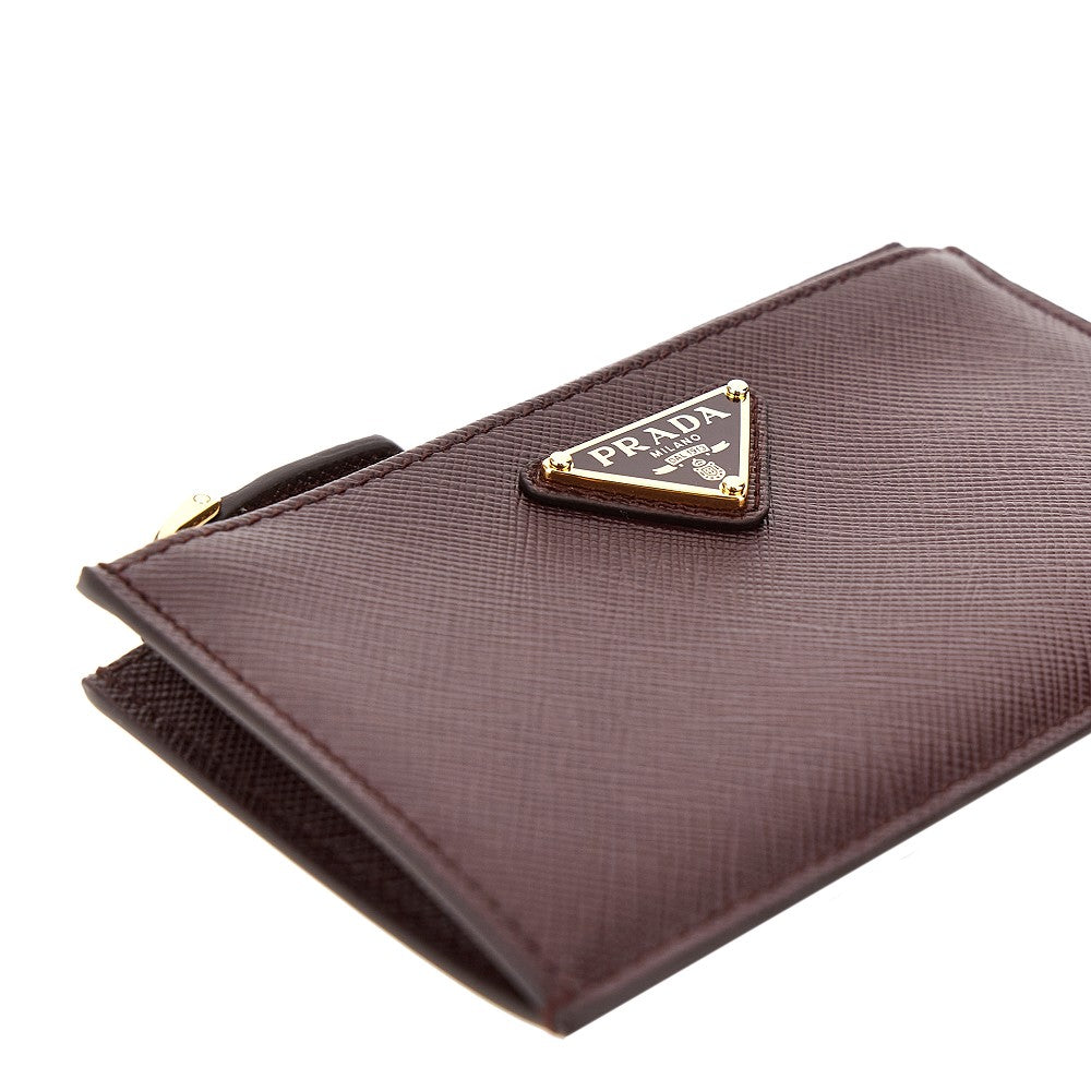 Prada Saffiano leather cardholder pouch