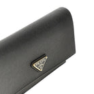Prada Saffiano leather clutch with triangle logo