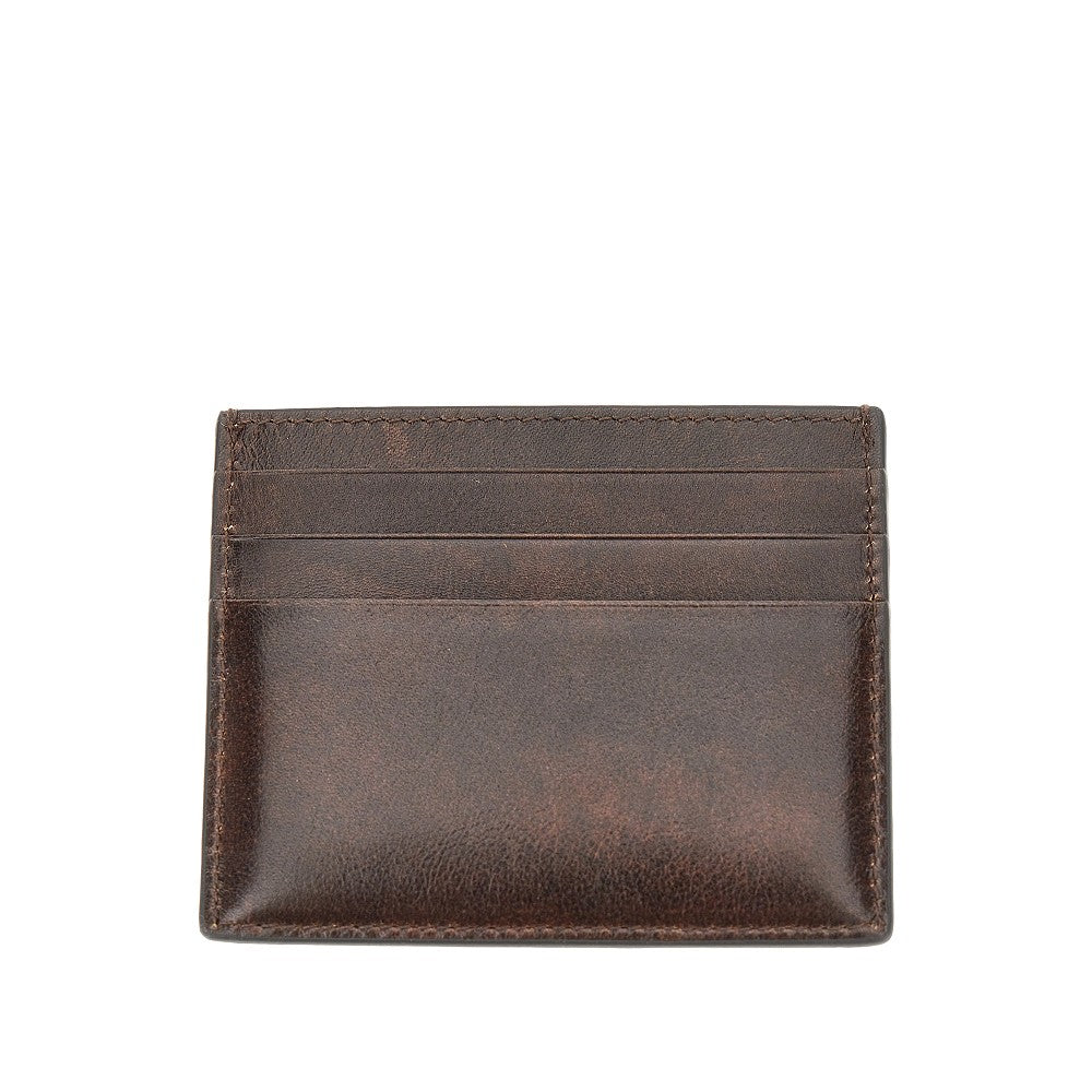 Prada Vintage effect leather cardholder