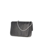 Fendi Craquelé leather 'Tube' clutch with chain