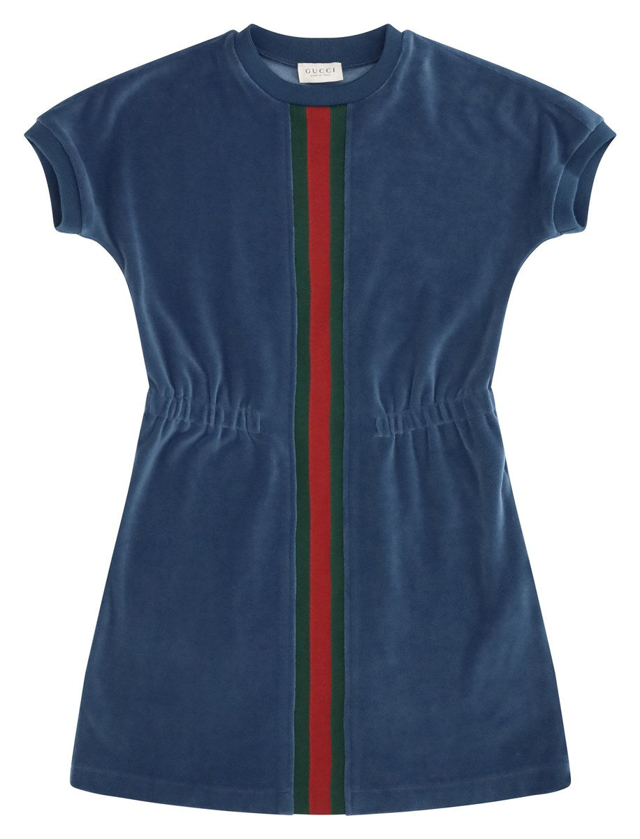 Gucci girls' chenille dress with Web stripe